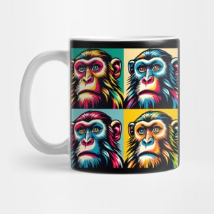 Prismatic Primate Panorama: Pop Art Monkey Magic Mug